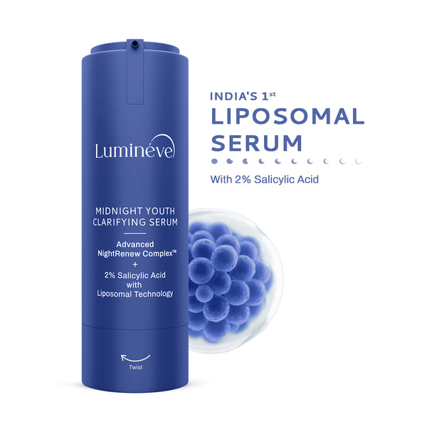 Midnight Youth Clarifying Face Serum with 2% Salicylic Acid for Clear, Balanced Skin