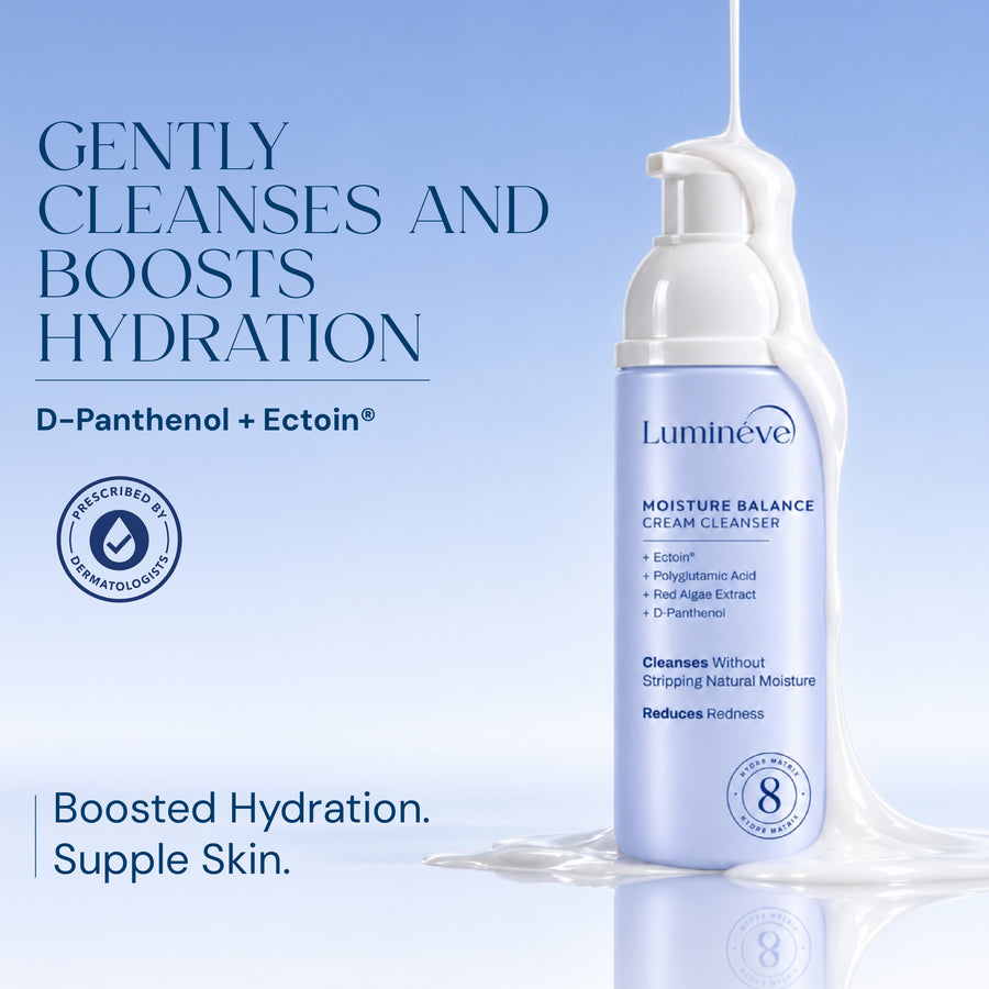 Moisture Balance Cream Cleanser with D-Panthenol + Ectoin | Suitable For Dry & Sensitive Skin