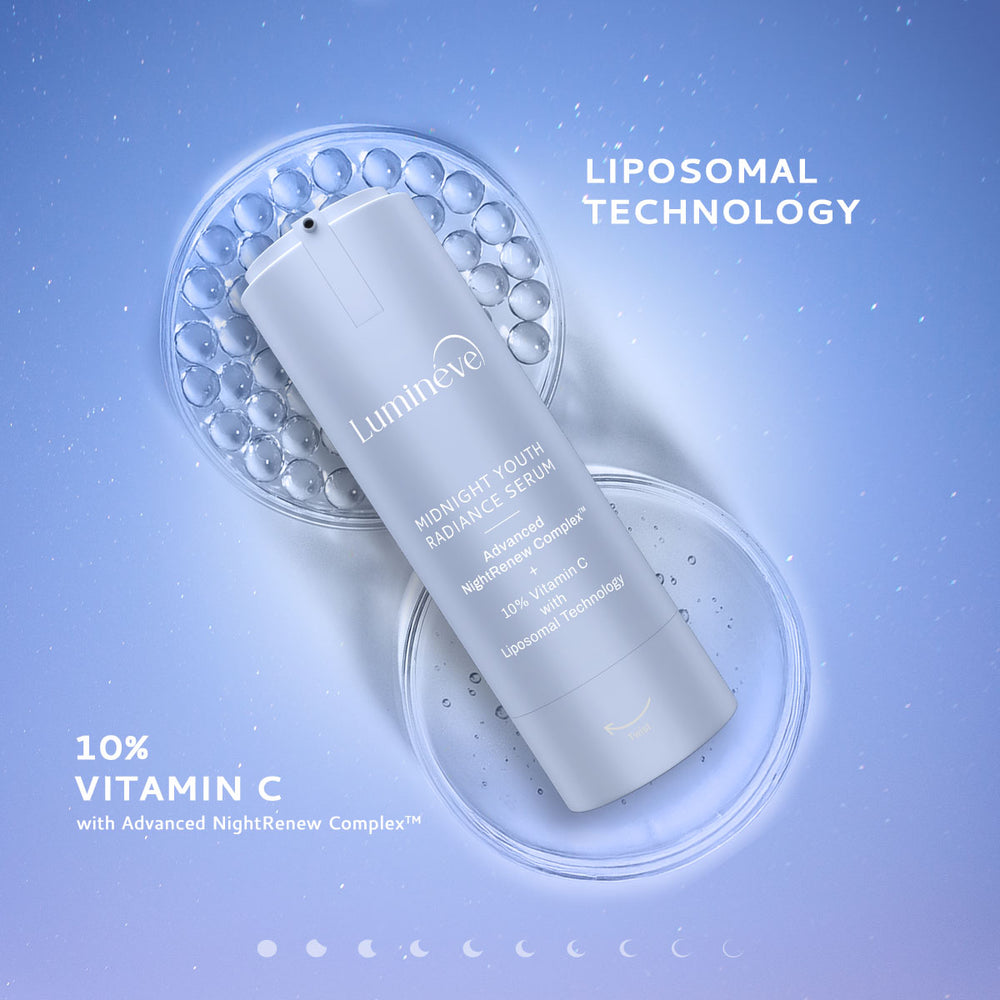 Midnight Youth Radiance Face Serum with 10% Vitamin C for Brighter, Luminous Skin