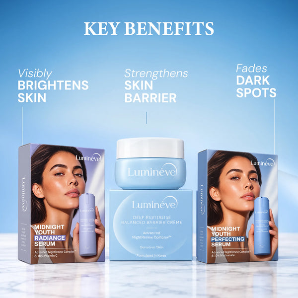 10% Niacinamide Serum + Balanced Barrier Crème + 10% Vitamin C Serum + Vanity Pouch