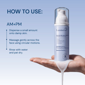 Moisture Balance Cream Cleanser with D-Panthenol + Ectoin | Suitable For Dry & Sensitive Skin